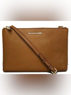 Two Tone Michael Kors Jet Set Travel Double Zip Crossbody (35F7GTVM3B)